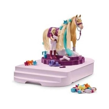 Schleich rotating horse grooming station Sofia horse figurine akc ZA6003