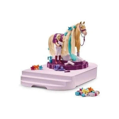 Schleich rotating horse grooming station Sofia horse figurine akc ZA6003