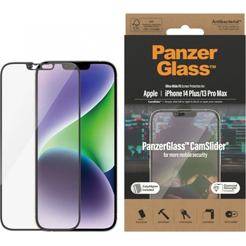 Panzer Стъклен протектор PanzerGlass за Apple Iphone 14 Plus/ 13 Pro Max, UWF, Camslider, Antibacterial - Черен