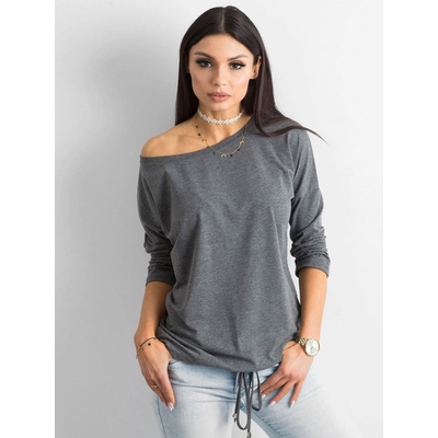 DÁMSKE TRIČKO NA UTIAHNUTIE V PÁSE RV BZ 4691.36P DARK GRAY
