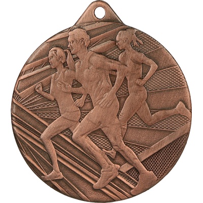 Designová kovová medaile Ženský běh Bronz 5 cm
