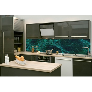 DIMEX ART s. r. o Фототапет за кухня - текстура от тъмнозелен мрамор 260 x 60 см