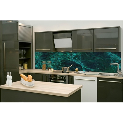 DIMEX ART Фототапет за кухня - текстура от тъмнозелен мрамор 260 x 60 см