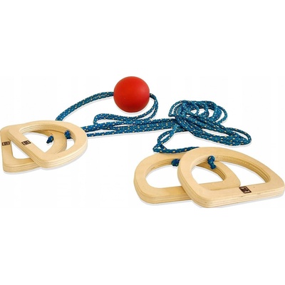 BS Toys Animační lano s míčem dřevěná verze