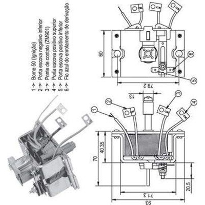 Elektromagnetický spínač, startér MAGNETI MARELLI 940113050337