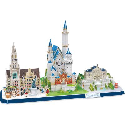 CubicFun 3D Пъзел Cubic Fun от 178 части - City Line Bavaria (MC267h)