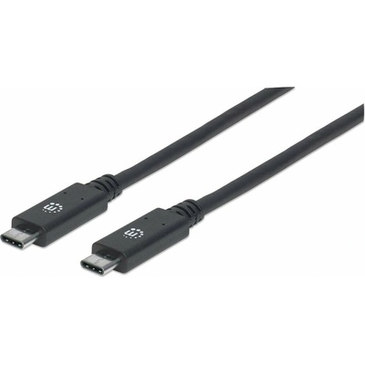 Manhattan 355223 USB, USB 3.2 Gen1 (USB 3.0 / USB 3.1 Gen1) USB-C ® zástrčka, USB-C ® zástrčka, 1m, černý