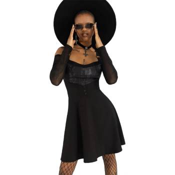 KILLSTAR дамска рокля KILLSTAR - Stormcloud - сиво/черно - KSRA011147