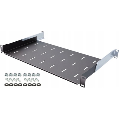 Police RACK 19" 1U 250 mm nastavitelná 250-410 mm do RACK skříní černá Stalflex