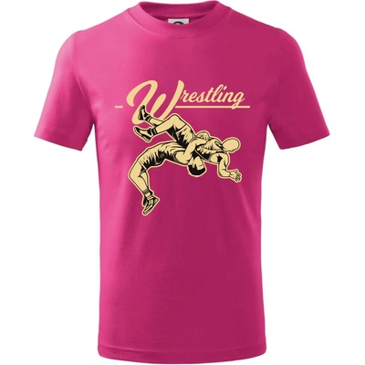 Wrestling v boji tričko detské malinová