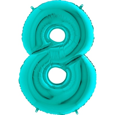 GRABO Fóliové číslo 8 tyrkysové 102 cm
