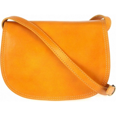 I Fratelli kožená crossbody dámská kabelka Enila hořčicová žlutá
