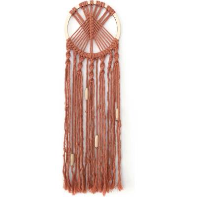 Terakotové macramé na kruhu Spring, 50 x 15 cm