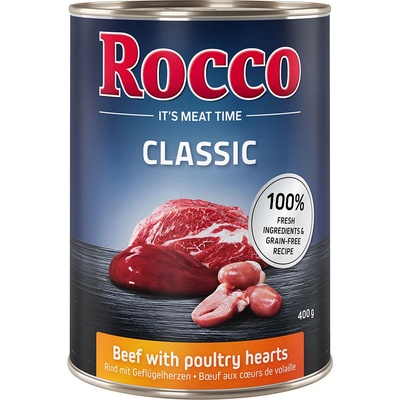 Rocco Classic hovädzie s hydinovými srdiečkami 24 x 400 g