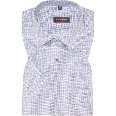 Eterna Modern Fit košile "Print" s krátkým rukávem jemný pískový vzor 4125C19P_16