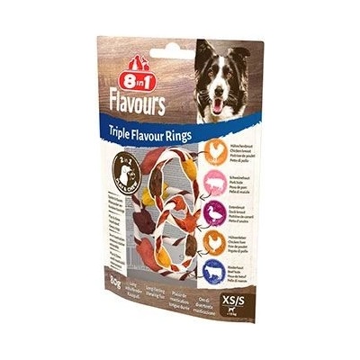 8 in 1 Pet Products GmbH Pochoutka 8in1 Triple Flavour Rings XS S 80 g