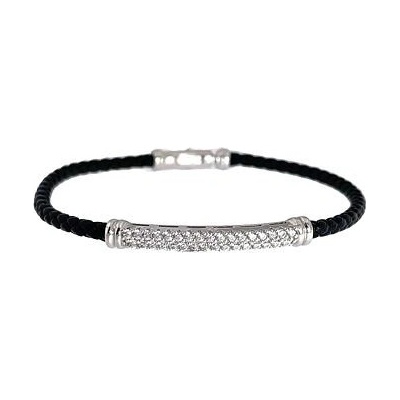 Infinitysilver kožený náramek se zirkonovou ozdobou SB18067418