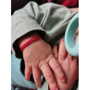 Image 1 of Червен конец за бебе от сатен (БГС14)