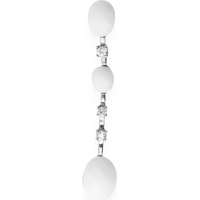 MPM Dámský ocelový nerezový přívěsek Filantra s bílými acháty stříbrnobílé SPD.5656