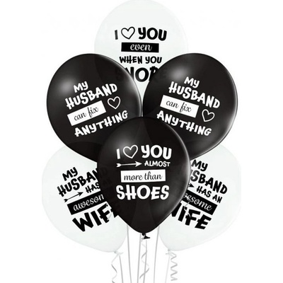 Godan BRN_5000650 Set balónov Best Wife Best Husband 30cm Best Wife