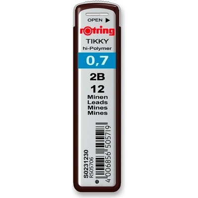 Rotring tuhy 12 ks 0,7 mm tvrdost 2B S0231230