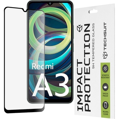 Techsuit Протектор за Xiaomi Redmi A3 / Redmi A3x - 111D Full Cover / Full Glue Glass - Черен