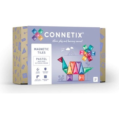 CONNETIX Connetix® Пастел Мини Пак магнитна строителна играчка 32 бр