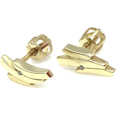 Jan Kos jewellery zlaté náušnice s brilianty FT-BX0281Y