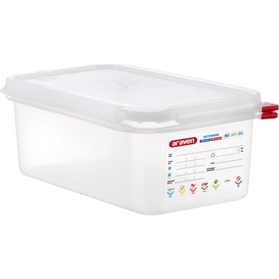 ARAVEN Gastronádoba GN 1/4 100 mm z polypropylénu s vekom | ARAVEN, 3027