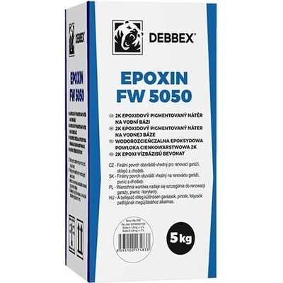 DEBBEX by Den Braven EPOXIN FW5050 - 2K epoxidový pigm. nátěr na vodní bázi - sada 30kg