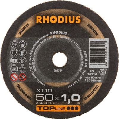 RHODIUS Extra tenký mini řezný kotouč XT10 MINI 50 x 1,0 x 6,00 TOPline 206799