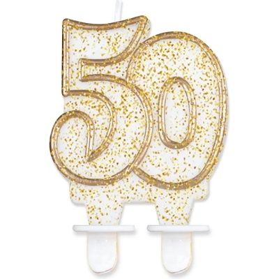 Godan Свещ за торта 50 - злато