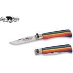 ANTONINI oldbear 9307/19_mak / Джобно ножче с острие от неръждаема стомана и дръжка от дървен ламинат - многоцветно 80 мм (aec0013)