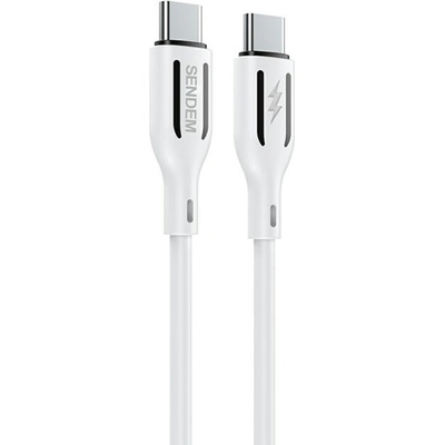 SENDEM Кабел Sendem T77, USB - C към USB - C, 1.2m, 66W, Бял (KAB000184)