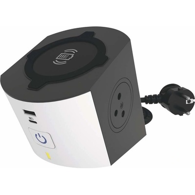 Legrand 2x zásuvka, USB, bezdrátové nabíjení 2m L049412