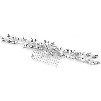 Hřeben do vlasů s broušenými kameny hand made svatební - crystal
