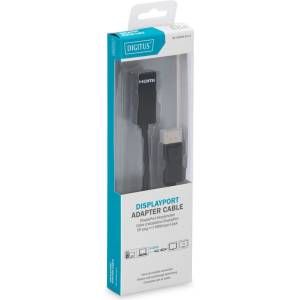 ASSMANN DisplayPort адаптерен кабел, DP - HDMI тип A DB-340400-001-S (DB-340400-001-S)