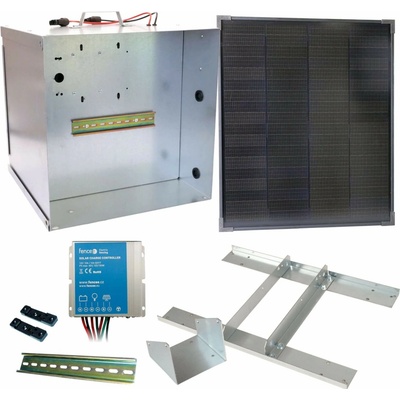 fencee Basic sada solární ohradník - Kompletní přenosná schránka + konzole a panel 40 W