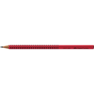 Faber-Castell Графитен молив, B, триъгълен, FABER-CASTELL "Grip 2001", червен 517021 (517021)
