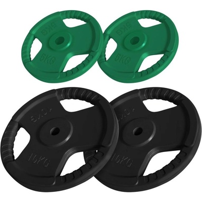 Gorilla Sports liatina pogumovaná 2 x 5 kg 2 x 10 kg 240/320 mm