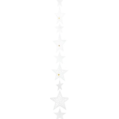 räder Papírová girlanda Stars 120 cm bílá barva papír