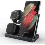 GKK Безжично Зарядно за Samsung, GKK 3in1 Charging Station 15W, Черен (5906630004321)