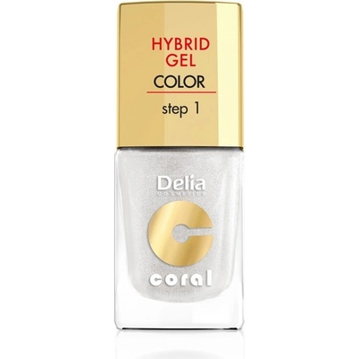 Delia Hybrid Coral Gel lak 32 perleťově bílá 11 ml