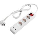 OPTONICA 3 Plug + 2 USB 1,5 m Switch (7615)