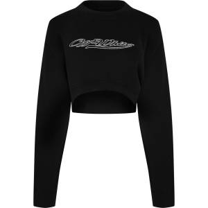 OFF WHITE Блуза OFF WHITE Women's Bling Cropped Sweatshirt - Black