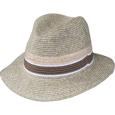 Letní klobouk Fiebig Fedora 16644 béžový