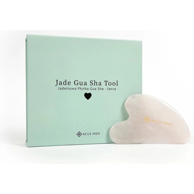 Acus Med Kámen Gua Sha | Nefritová masážní deska srdce růžová