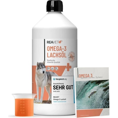 Reavet Omega-3 lososový olej 1000 mlitr