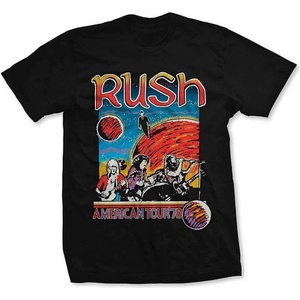 Rush US Tour 1978 Тениска с къс ръкав Black XL (RUSHTEE15MB04)