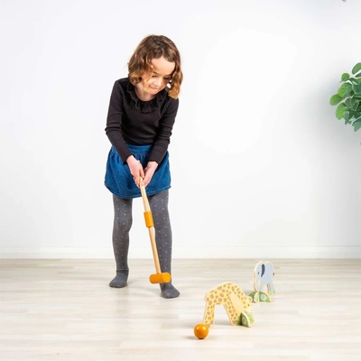 Bigjigs Toys Drevený kroket Džungľa